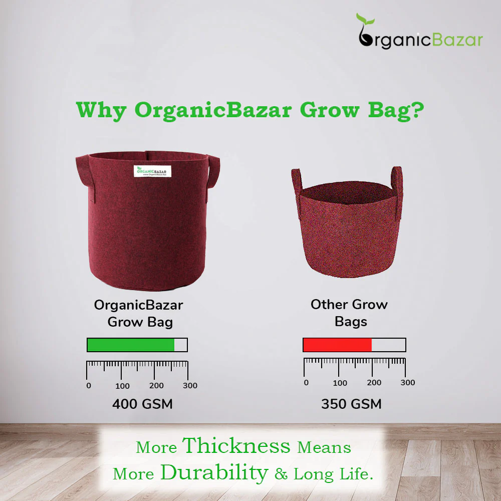 Geo Fabric 15X12 Potato Grow Bag With Harvest Window For Terrace Gardening Suitable For Vegetable and Flower Plants - Image 7