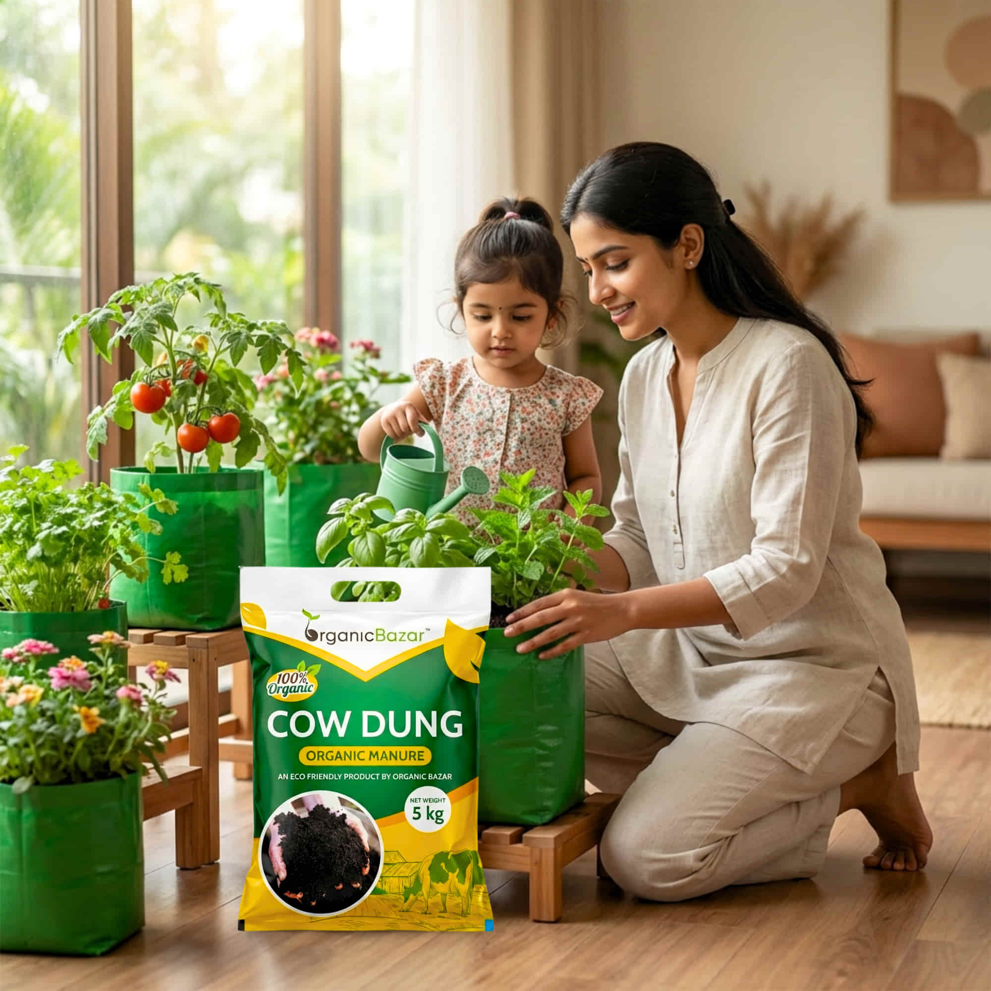 Cow Dung Manure Fertilizers for Plants (5kg) - Image 3