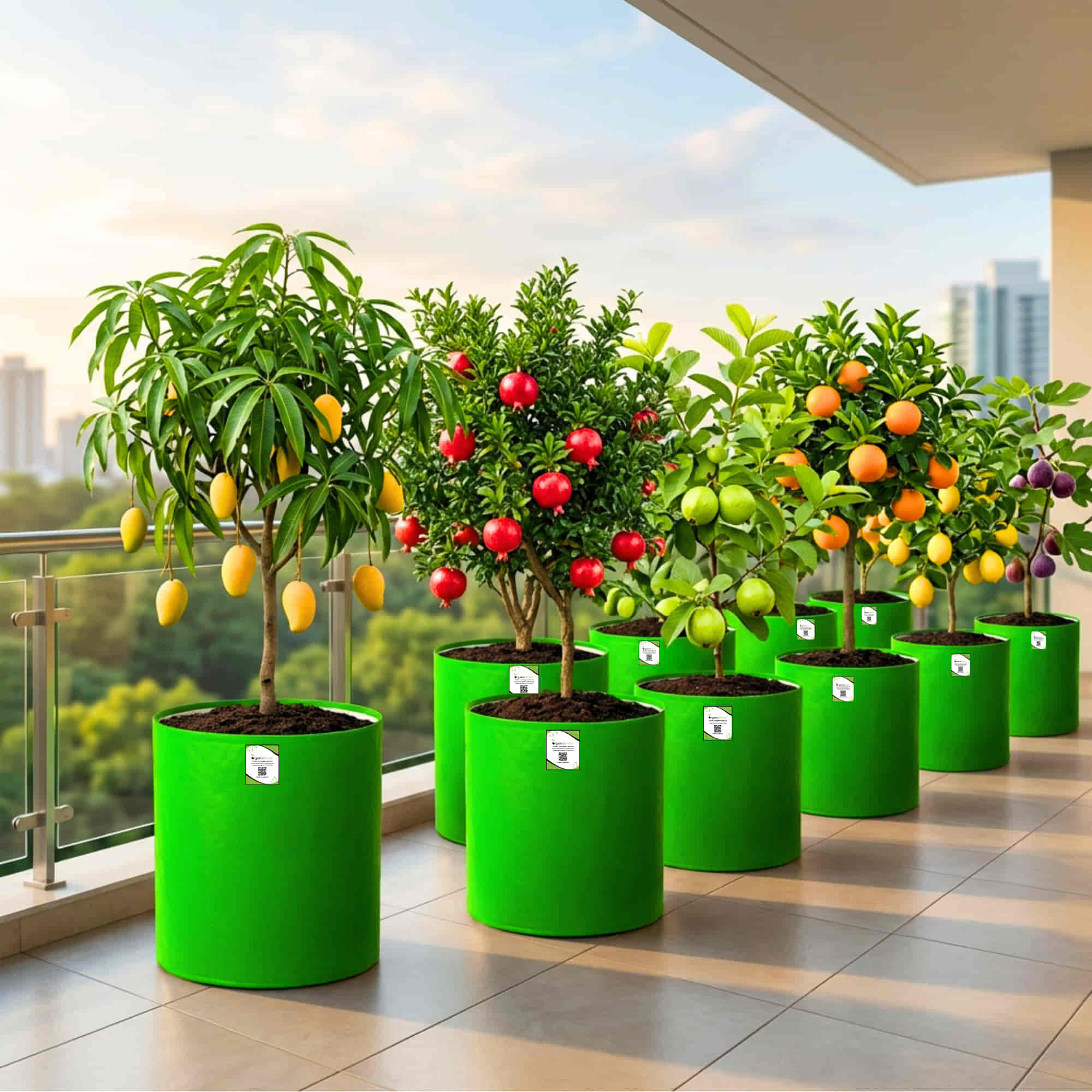 OrganicBazar 24X36 Very Large Grow Bag for Fruit Tree, Premium HDPE 260 GSM Green Big Planter for Terrace Garden - Image 5